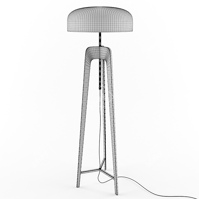 Elegant Porada Floor Lamp 3D model image 3