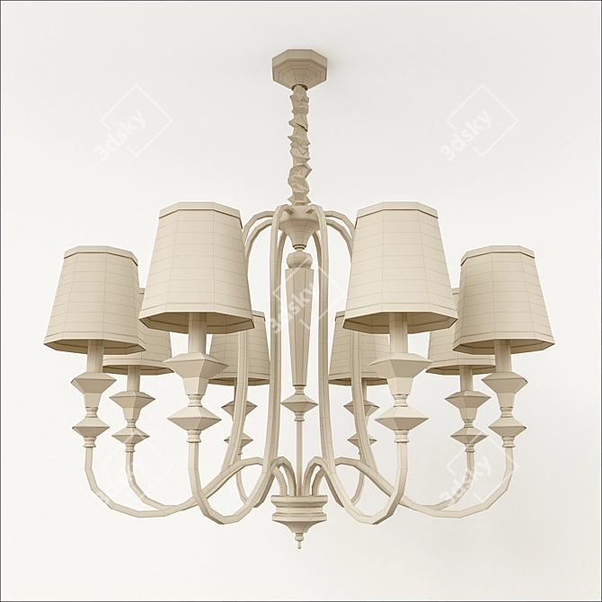 Elegant Brighton Chandelier 3D model image 2