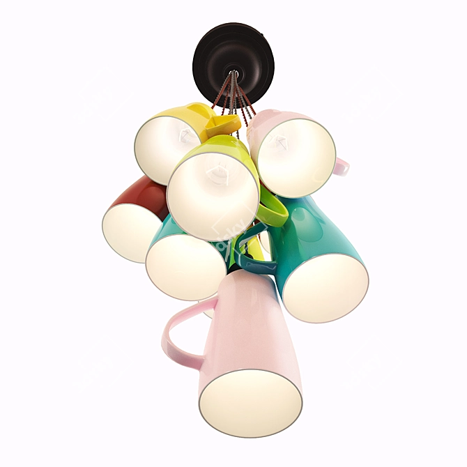 Vintage Italian Pendant Lighting 3D model image 3