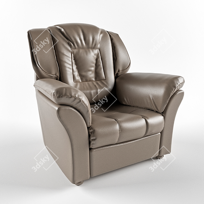 Title: Classic Leather Seat Model 3D model image 1