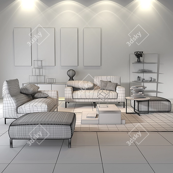 Modern and Chic Bonaldo Vita Collection 3D model image 2