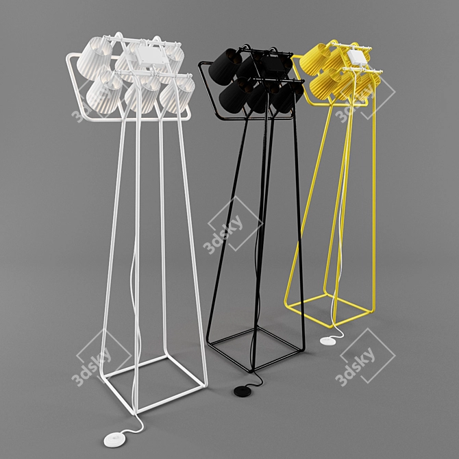 Seletti Multilamp Floor - Stylish and Versatile Lighting 3D model image 2