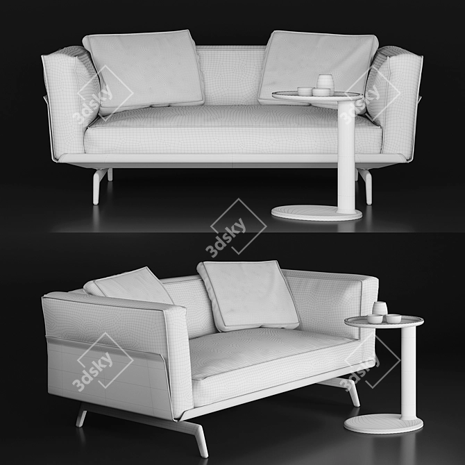 Flexform Este Sofa: Modern, Stylish, Comfortable 3D model image 2