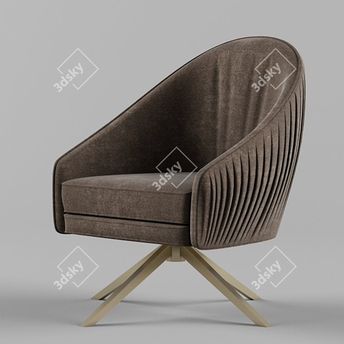 Sleek and Chic Armchair 3D model image 1