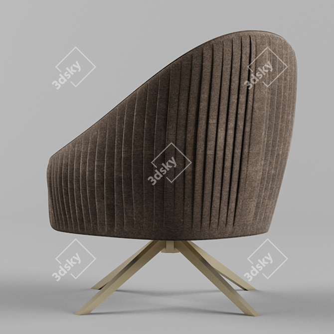 Sleek and Chic Armchair 3D model image 2