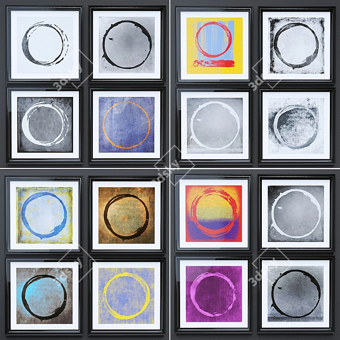 Enso Paintings: Minimalistic Masterpieces by Julie Niemela 3D model image 2