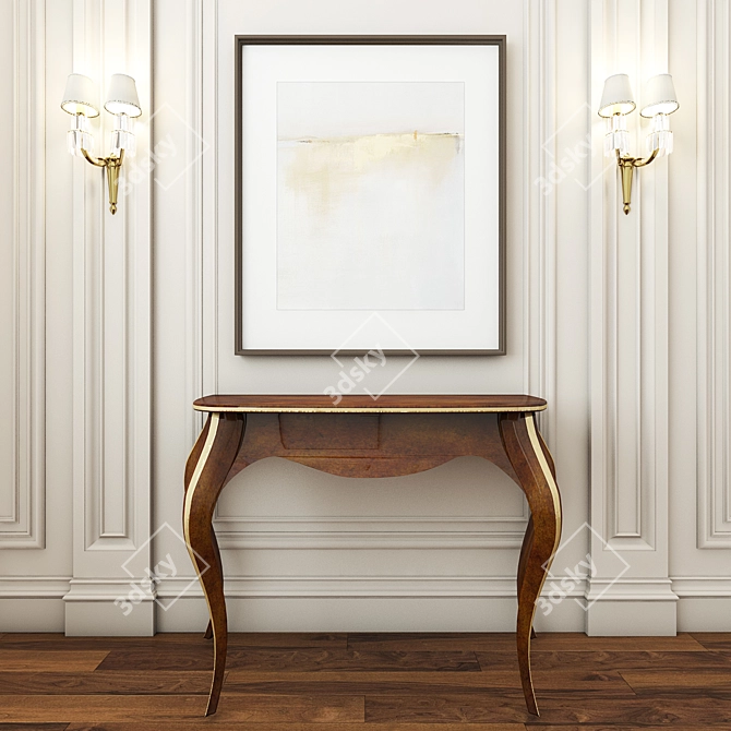 Elegant Wall Sconce & Stylish Console 3D model image 1