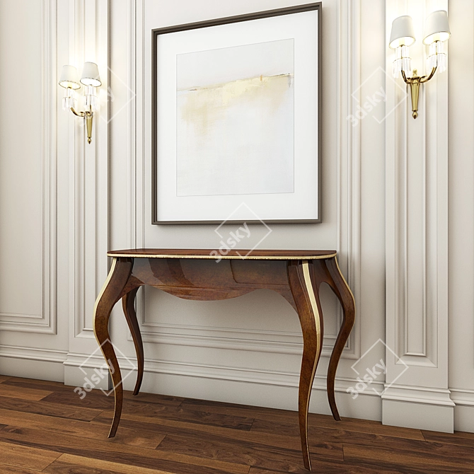 Elegant Wall Sconce & Stylish Console 3D model image 2