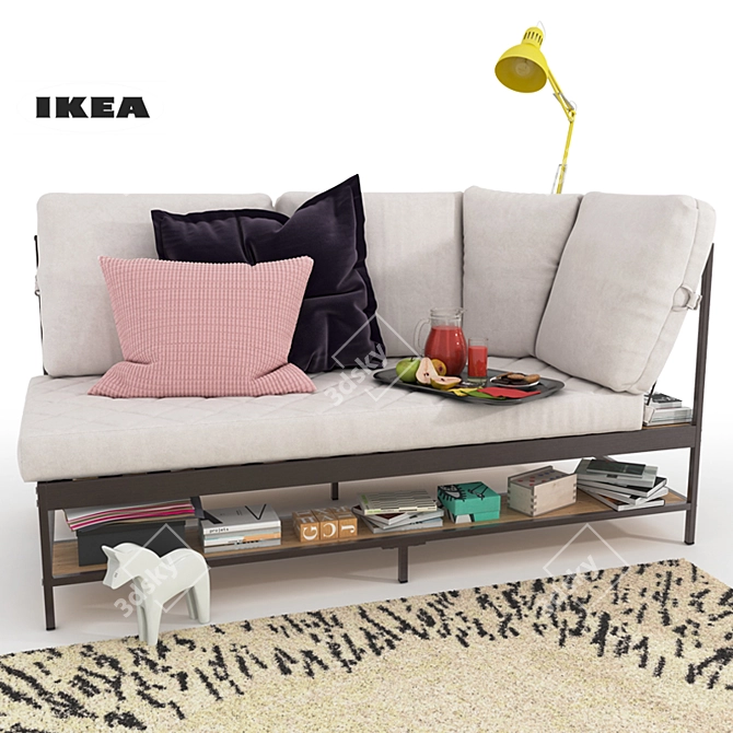 Ekebol 3-Seater Sofa - Modern Comfort by Ikea 3D model image 1