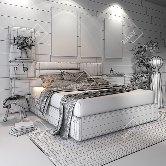 Cozy Cat Haven Bed 3D model image 3