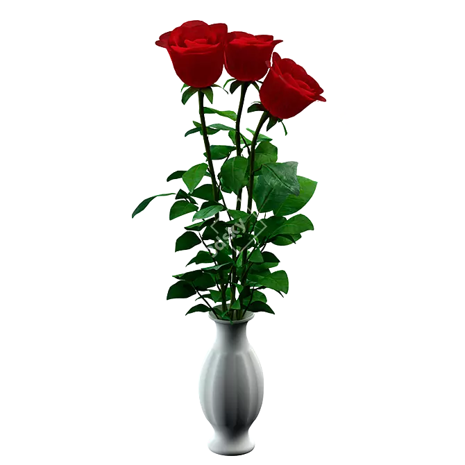 Delicate Rose Bouquet 3D model image 1