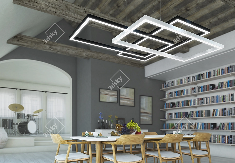 Modern LED Pendant Lights - O-tupe 3D model image 3