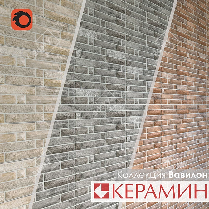 Glamor Ceramic Tile Collection 3D model image 1