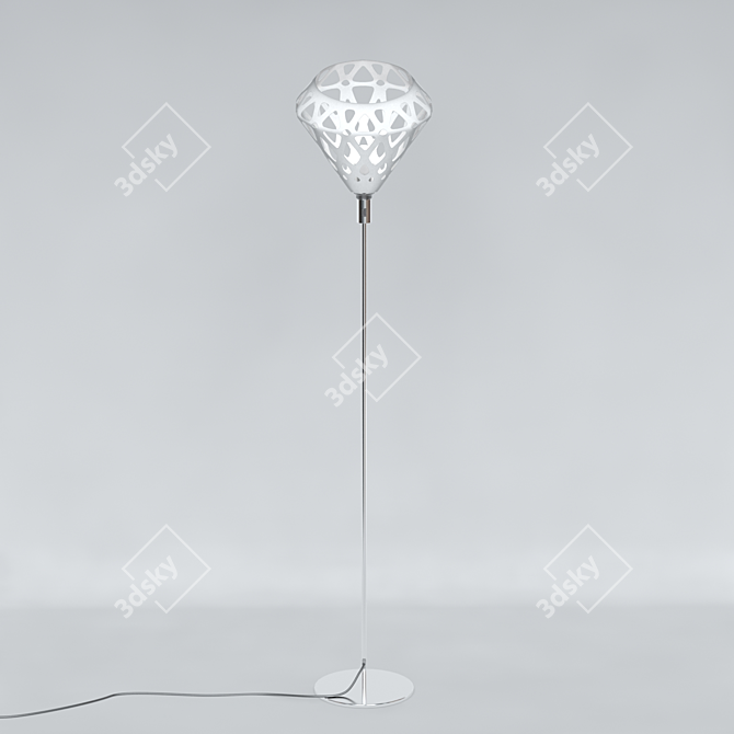 Minimalist Zaha Light Floor Lamp 3D model image 1