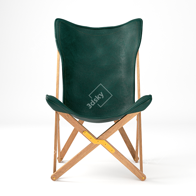 Genuine Leather Emy Chair 3D model image 2