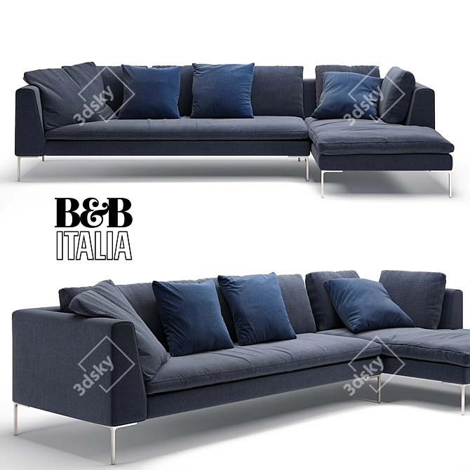 Contemporary B&B Italia Charles Sofa 3D model image 1