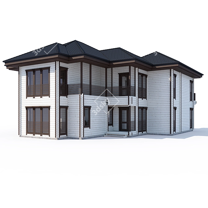 Modern Private House Design 3D model image 2