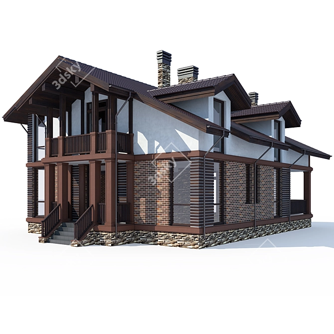 Modern Private Residence - V12 3D model image 1