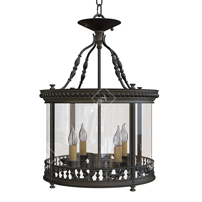 Elegant Grayson Ceiling Lantern 3D model image 1