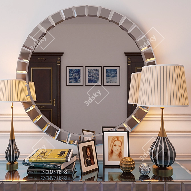 Elegant Console Table 3D model image 2