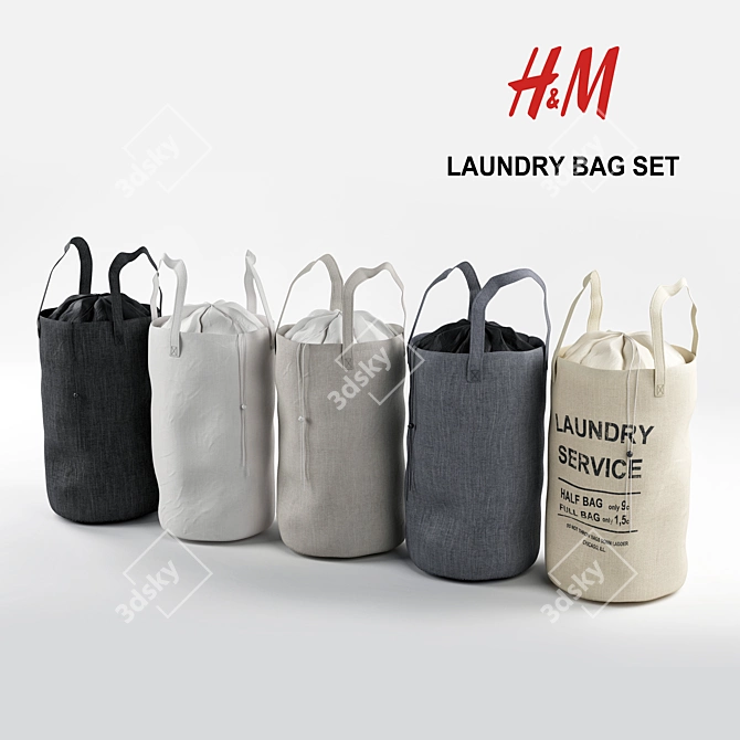 Laundry Basket Bag - H&M 3D model image 1