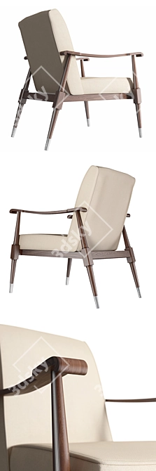 Mid-Century Caracole Dryden Chair 3D model image 3