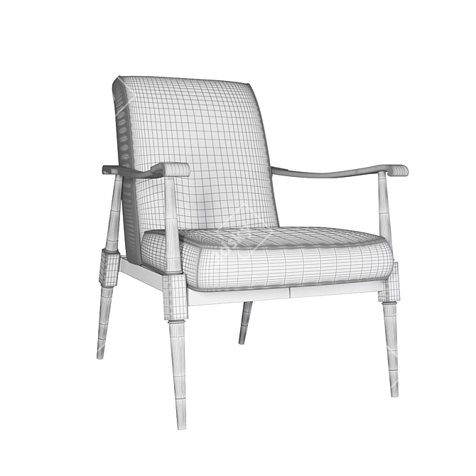 Mid-Century Caracole Dryden Chair 3D model image 1