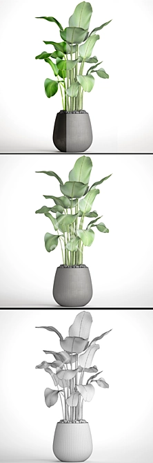 Leafy Bliss: Potted Plant Delight 3D model image 3