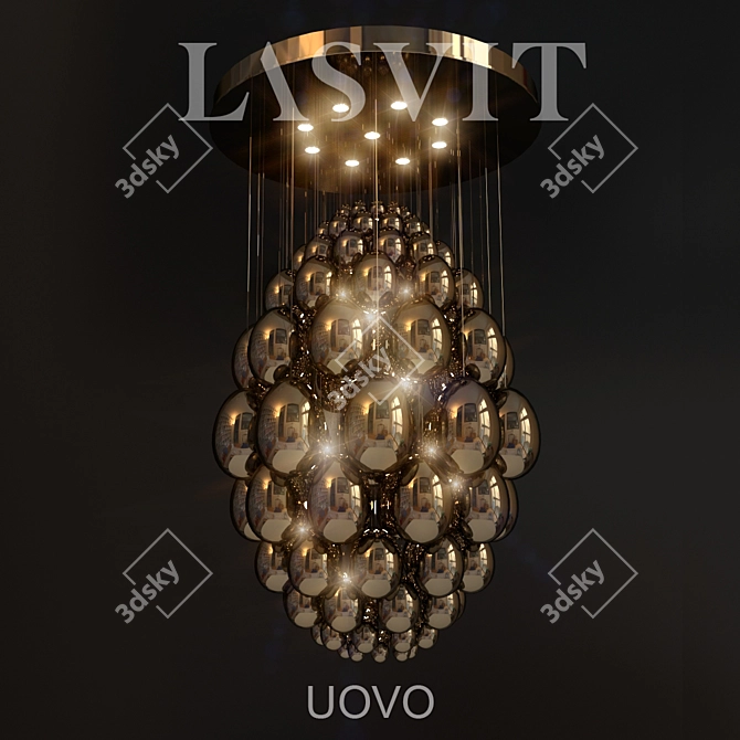 Lasvit UOVO: Elegant Glass Pendant with Stunning IES Lighting 3D model image 2