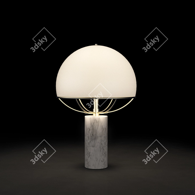 Minimalist Metal Table Lamp 3D model image 1