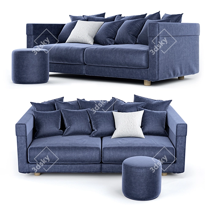 Velvet Stockholm Sofa 2017 3D model image 1