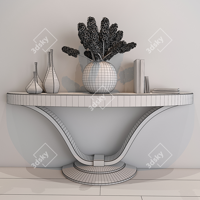 Elegant Selva Victoria Console 3D model image 2