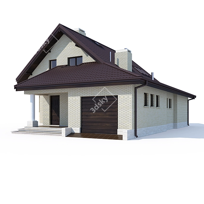 Modern Private House Design 3D model image 2