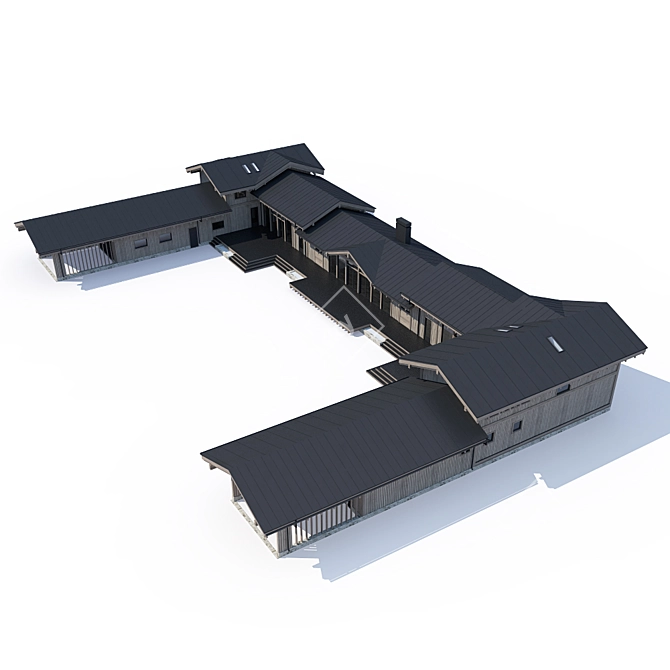 Modern Aesthetic Home Design 3D model image 1