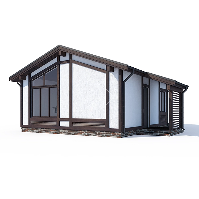 Title: Modern Private Residence Design 3D model image 2
