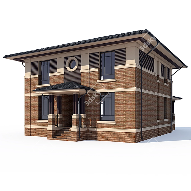 Modern Private House Design 3D model image 2