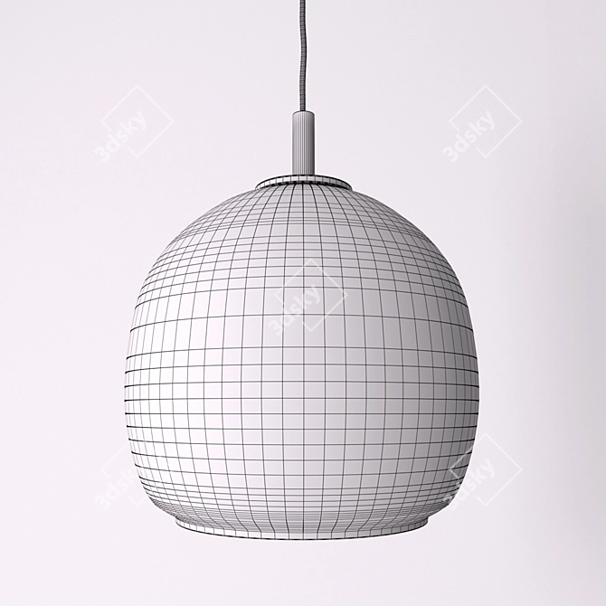 Elegant Glass Pendant Lamp: Morten & Jonas by Oblure 3D model image 2