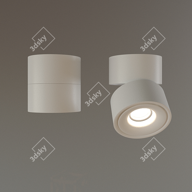 DP-042BW55 Bulkhead Light - Modern and Efficient 3D model image 1