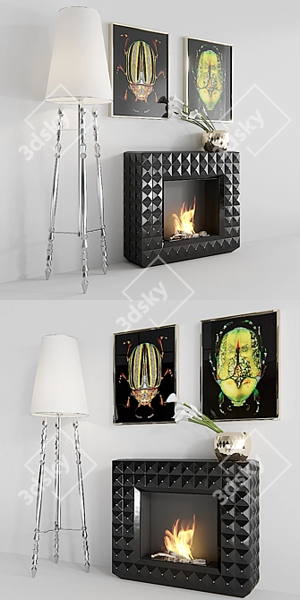 Eguzl Biofireplace: A Stylish Heating Solution 3D model image 2