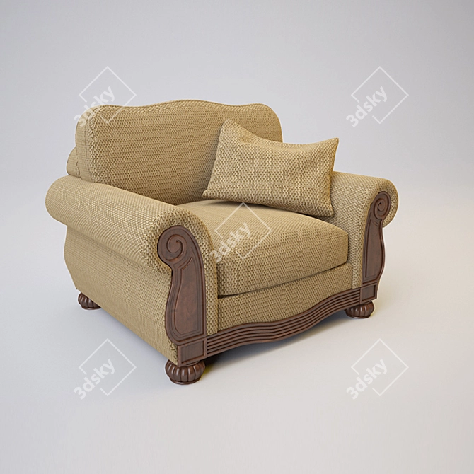 Modern Ashley Lynnwood Sofa and Armchair 3D model image 3