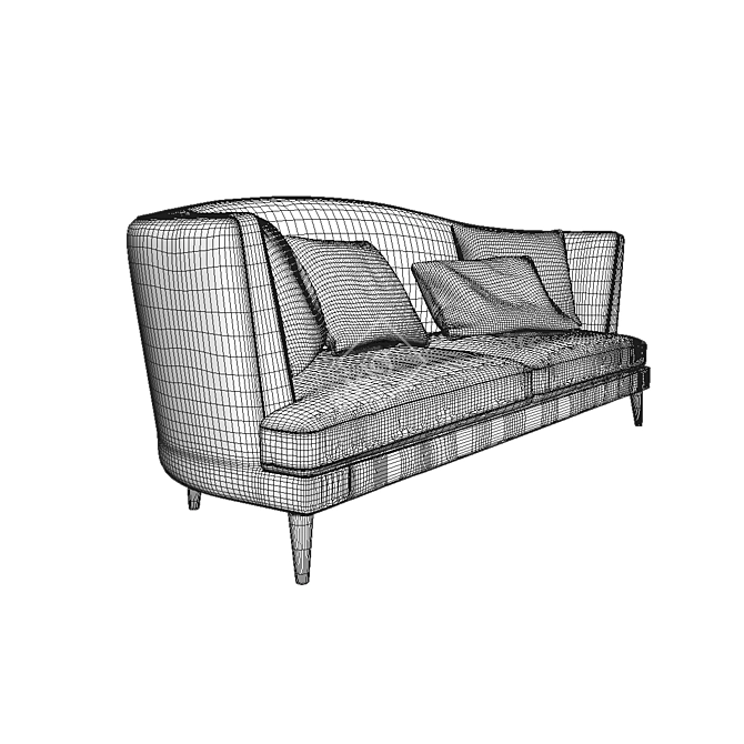 Luxury Busnelli Tresor Sofa 3D model image 3