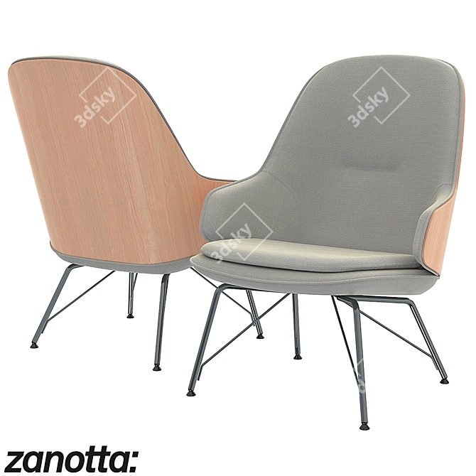 Title: Contemporary Zanotta Judy Chair 3D model image 1