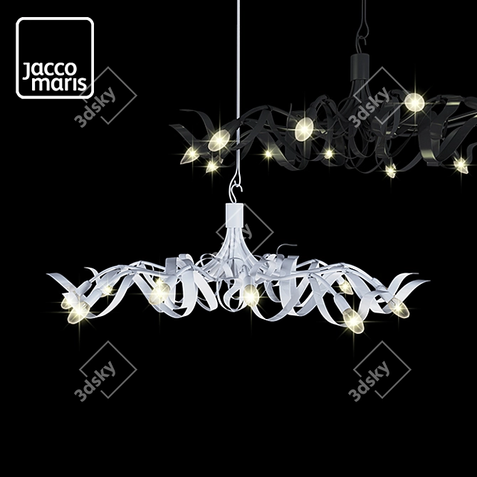 Elegant Oval Chandelier  3D model image 1