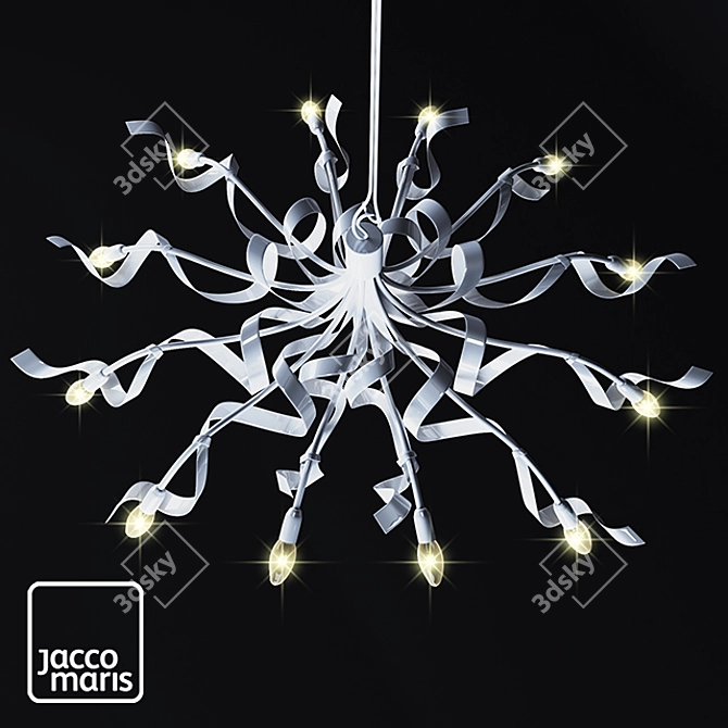 Elegant Oval Chandelier  3D model image 2