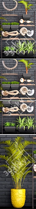 Brick Wall Decor Set 3D model image 2