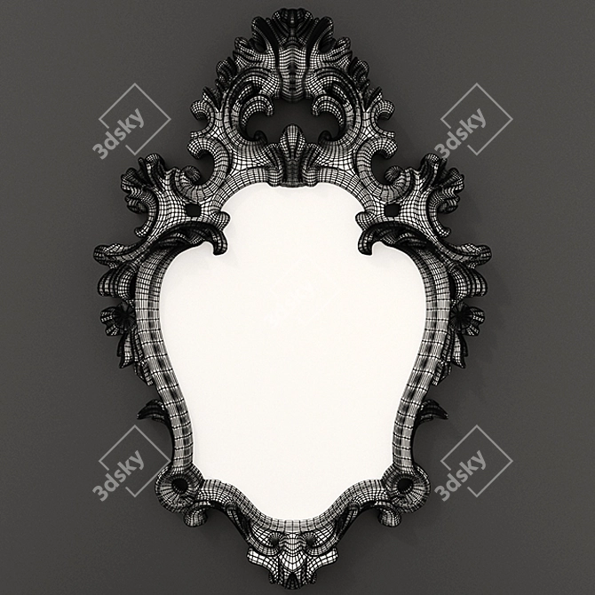 Timeless Giltwood Mirror Frame 3D model image 2