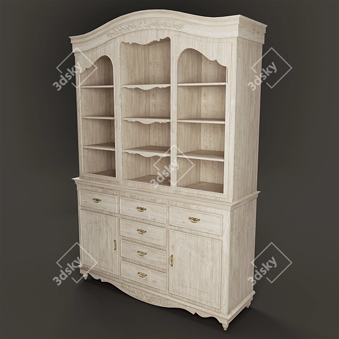 Rustic Romance Sideboard: Vintage Elegance 3D model image 3