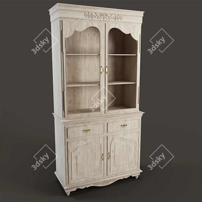 Rustic Charm 2-door Cupboard 3D model image 1