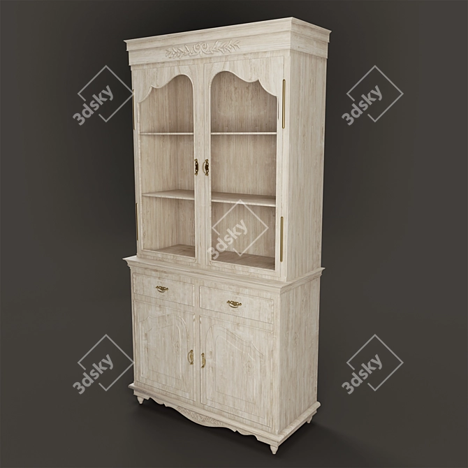 Rustic Charm 2-door Cupboard 3D model image 3