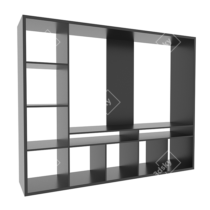 Modern TV Storage Solution 3D model image 1